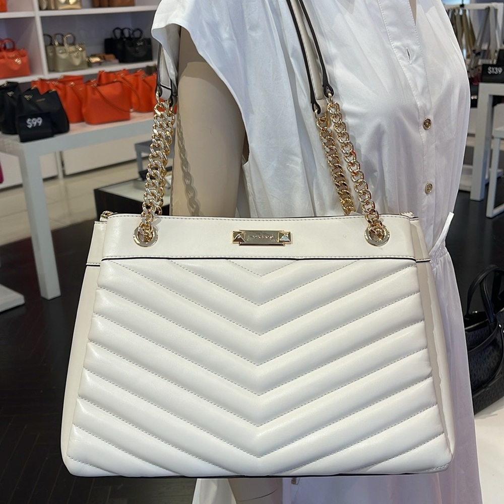 Michael Kors Whitney Medium Quilted Tote Shoulder Bag 
Light Cream 
NWT - Picture 6 of 16